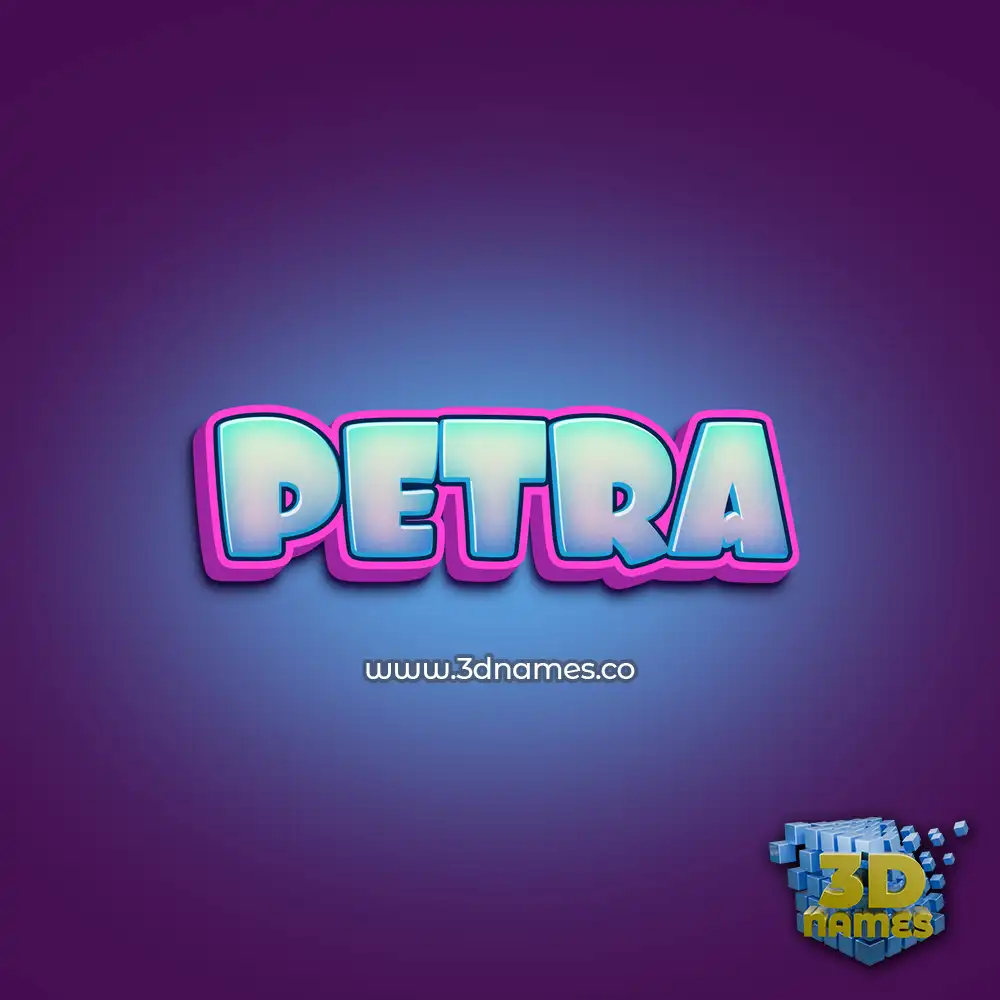 petra in Phat Purple style - 3D name wallpaper