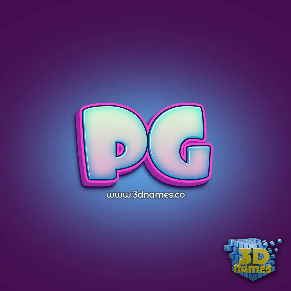 pg in Phat Purple style - 3D name wallpaper