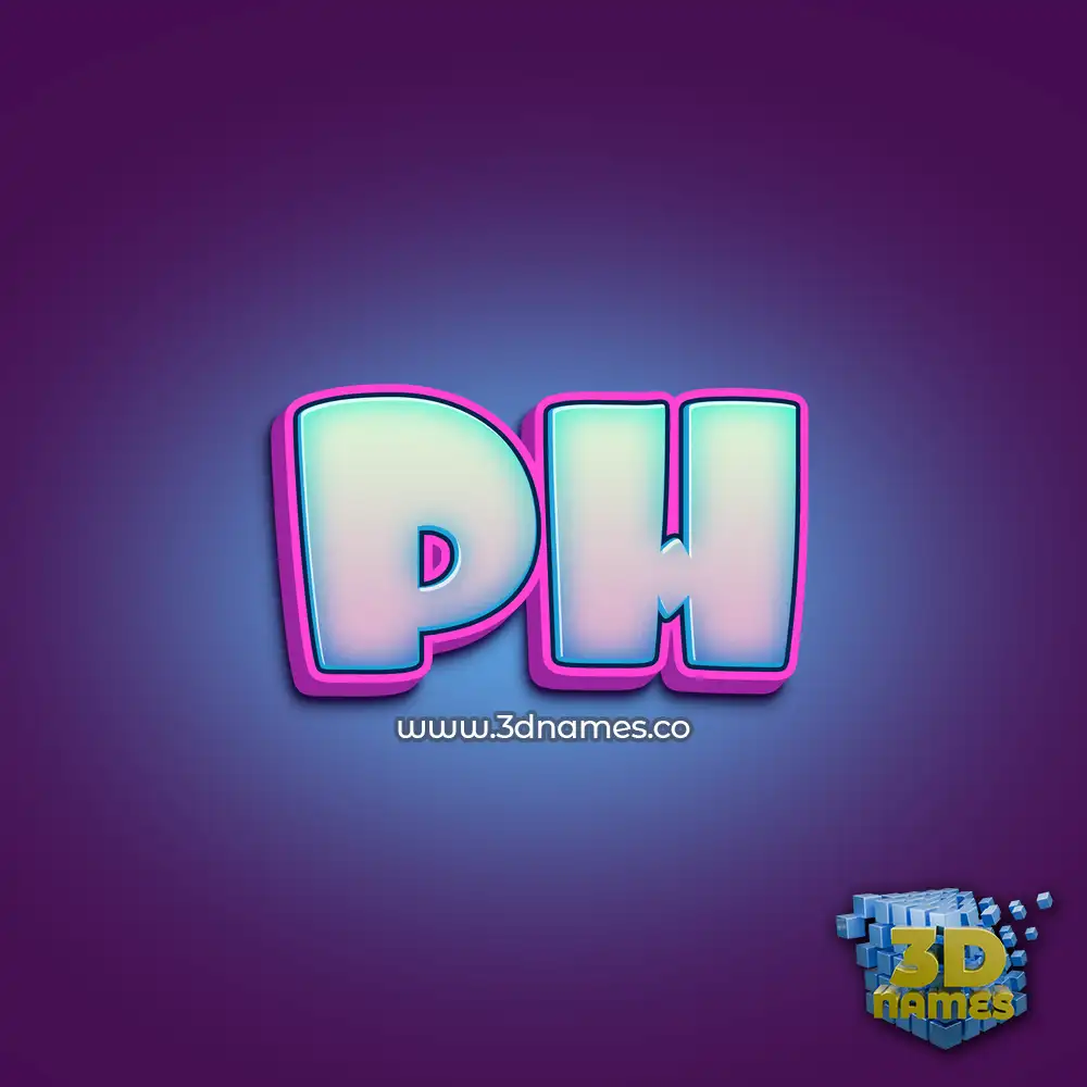 ph in Phat Purple style - 3D name wallpaper