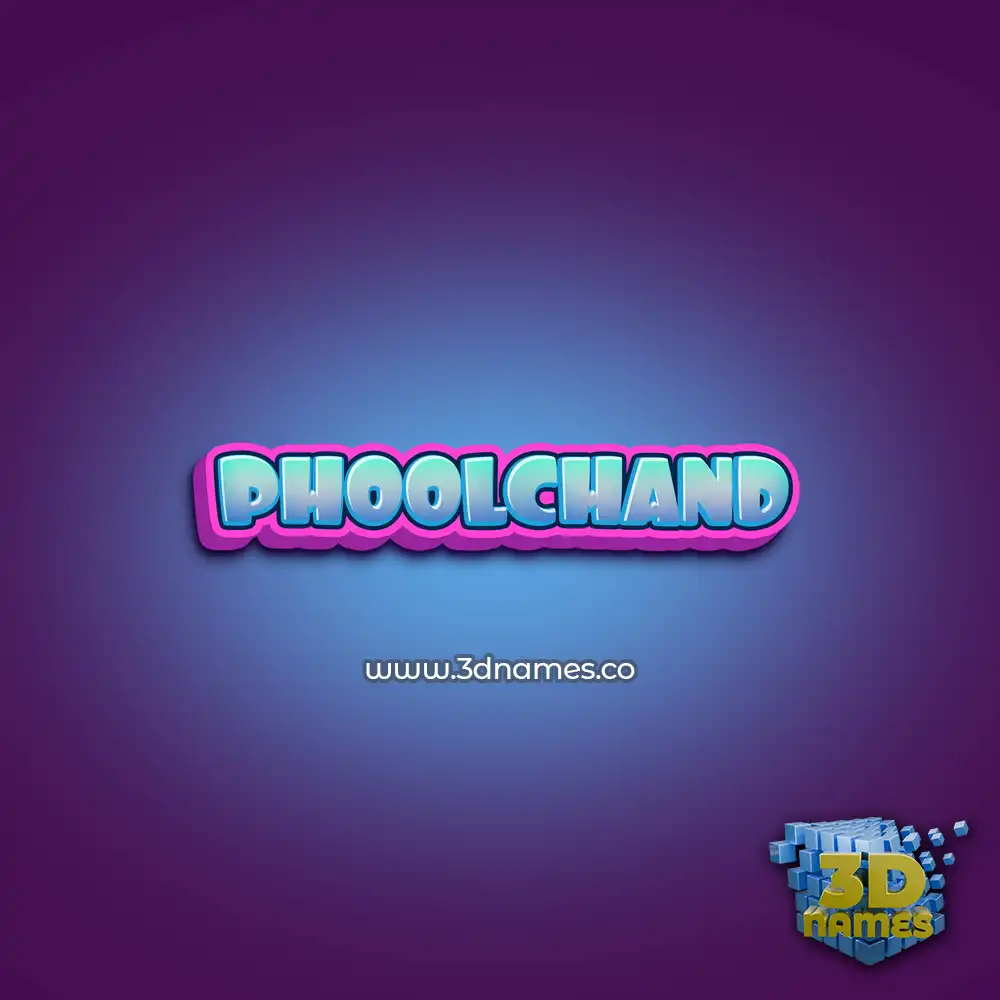 phoolchand in Phat Purple style - 3D name wallpaper