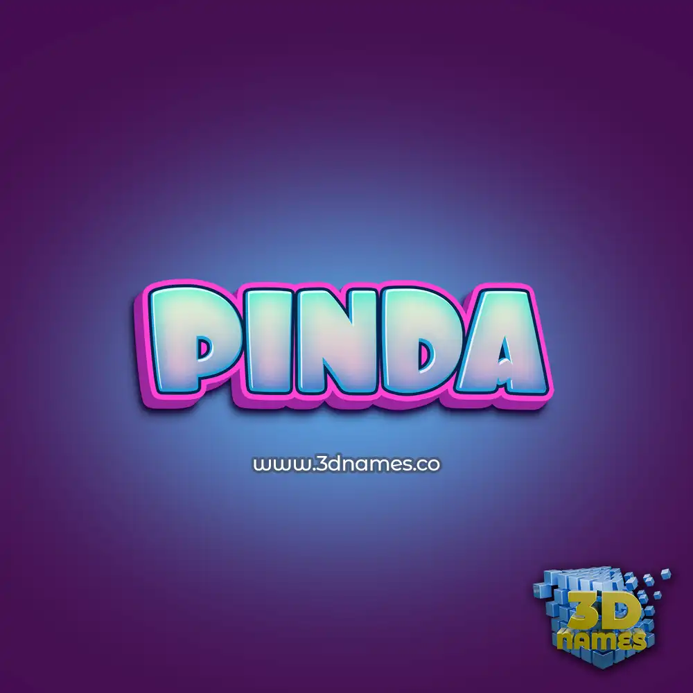 pinda in Phat Purple style - 3D name wallpaper