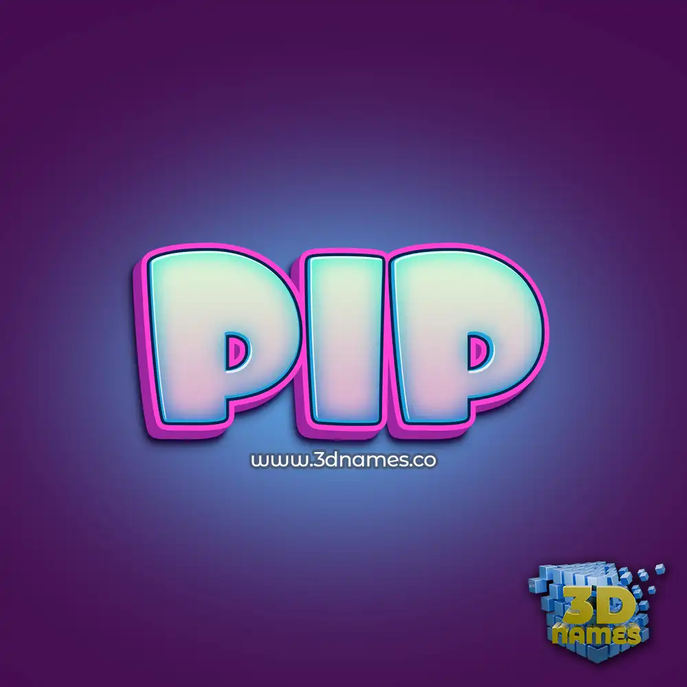 pip in Phat Purple style - 3D name wallpaper