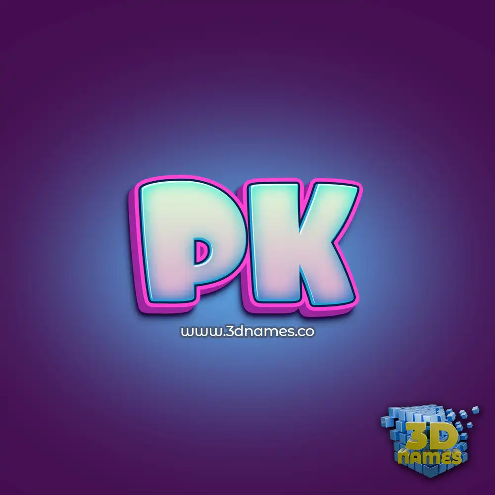 pk in Phat Purple style - 3D name wallpaper