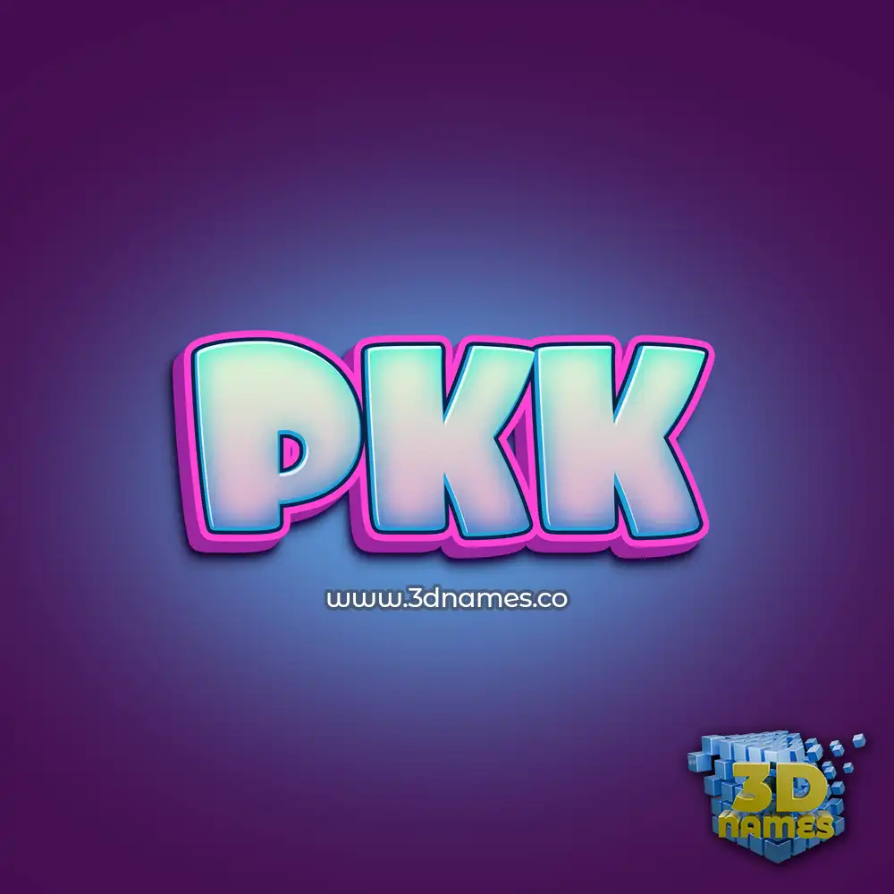 pkk in Phat Purple style - 3D name wallpaper