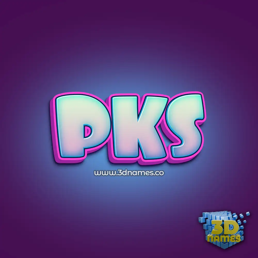 pks in Phat Purple style - 3D name wallpaper