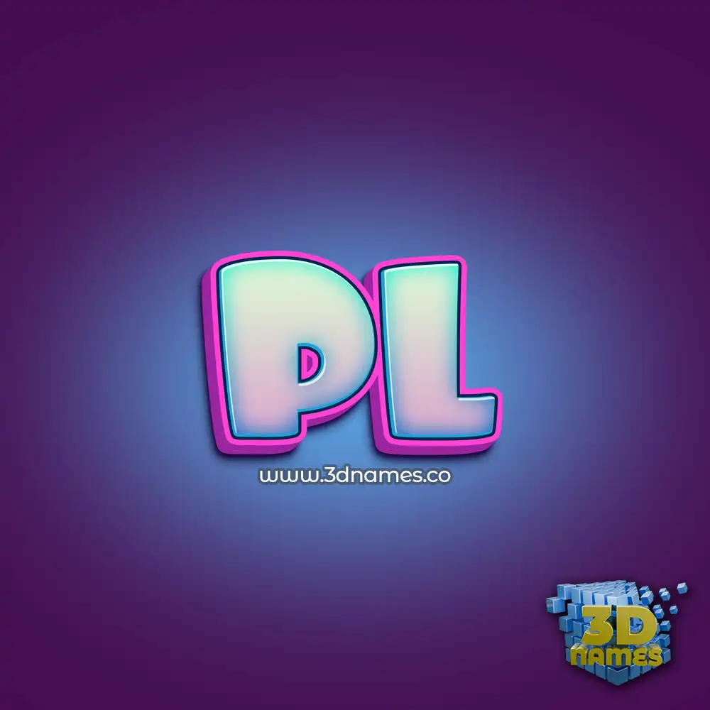 pl in Phat Purple style - 3D name wallpaper