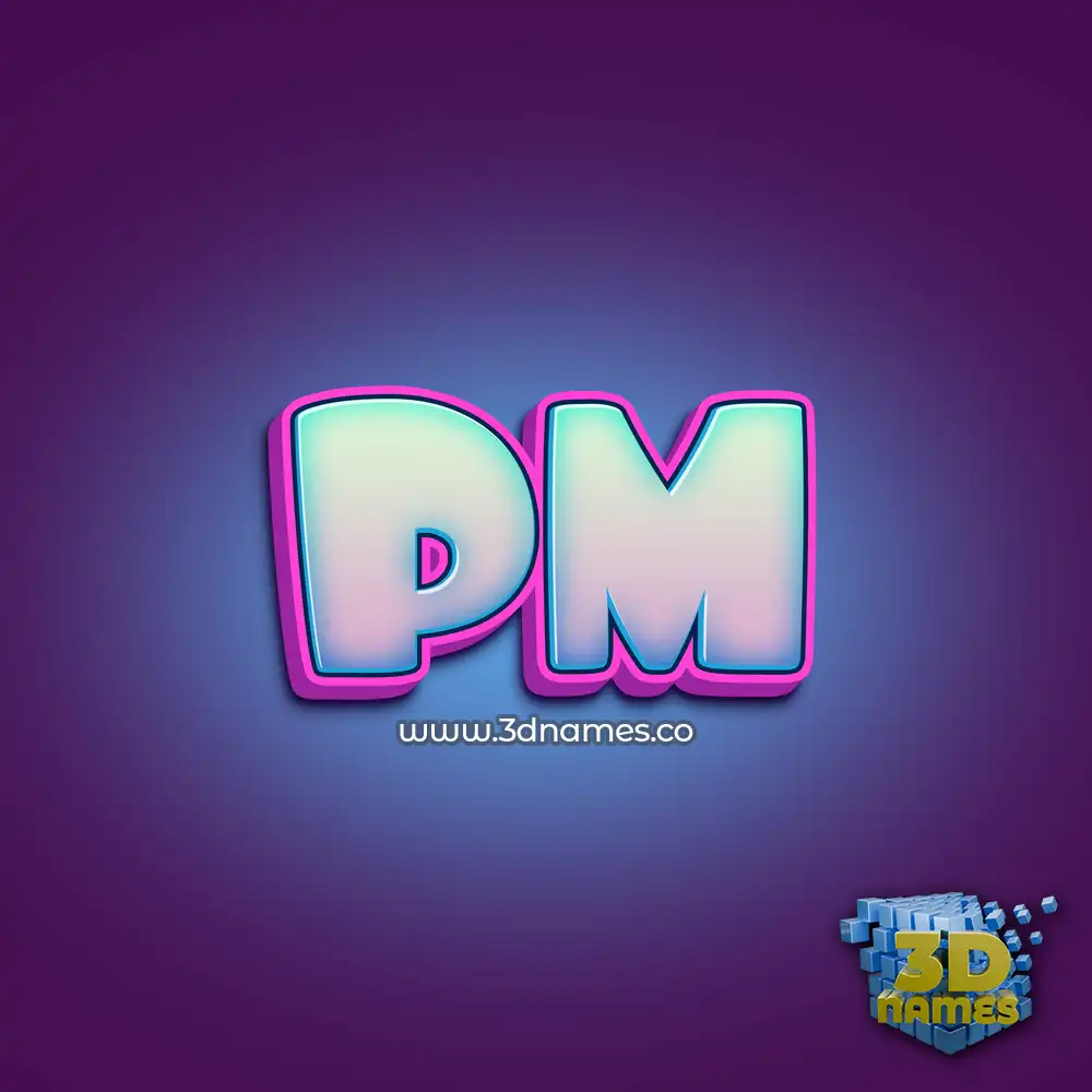 pm in Phat Purple style - 3D name wallpaper