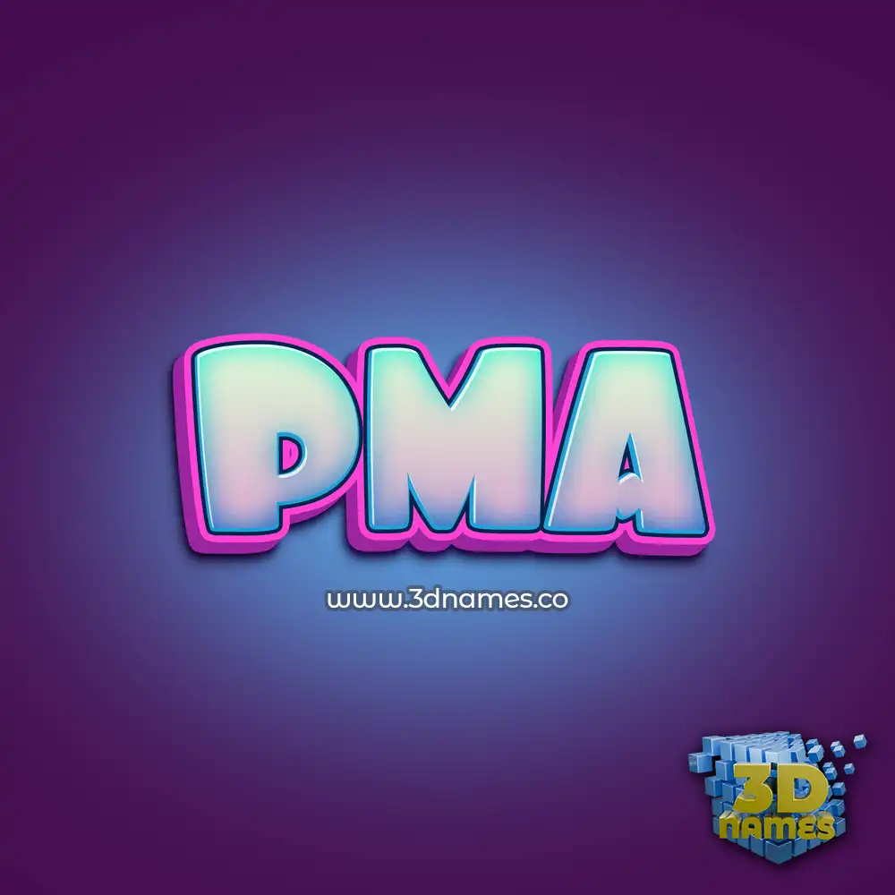 pma in Phat Purple style - 3D name wallpaper