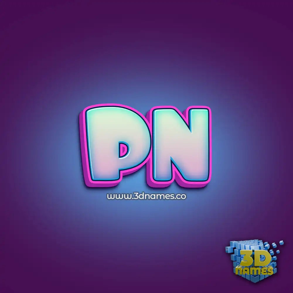 pn in Phat Purple style - 3D name wallpaper