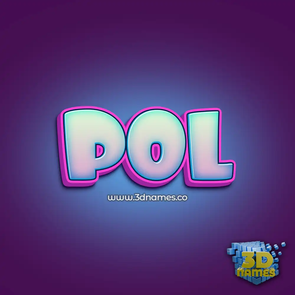 pol in Phat Purple style - 3D name wallpaper