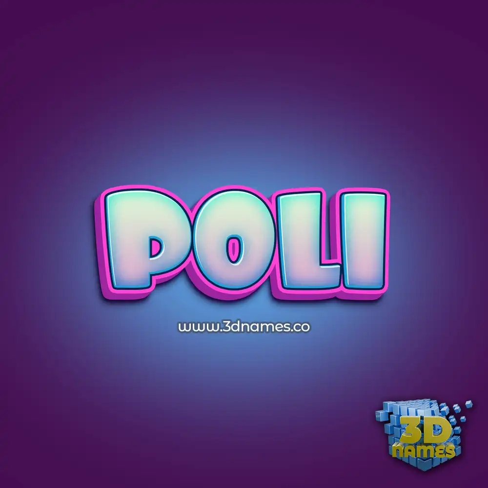 poli in Phat Purple style - 3D name wallpaper
