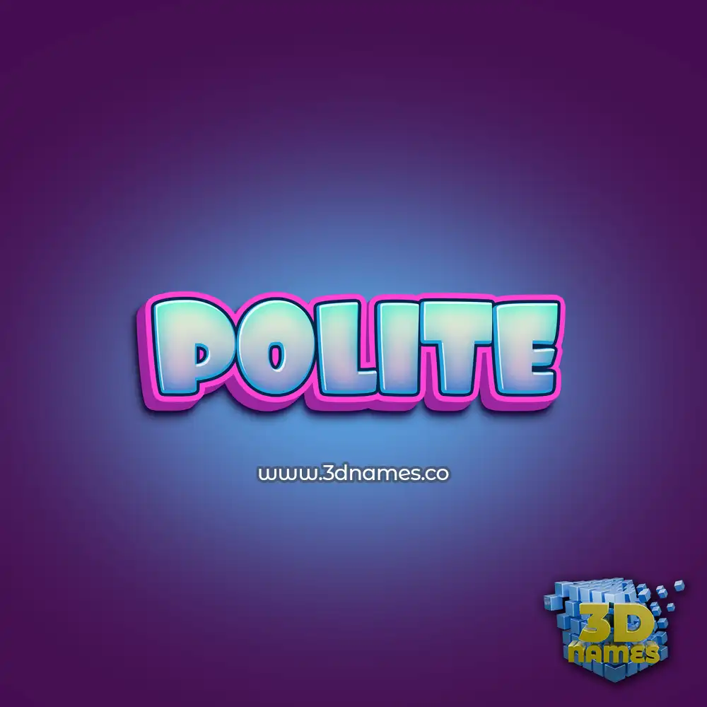 polite in Phat Purple style - 3D name wallpaper