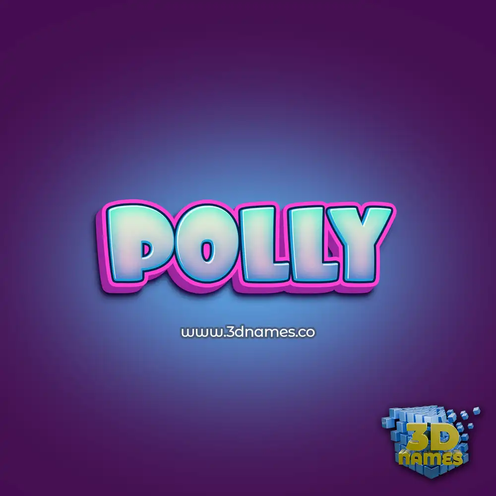 polly in Phat Purple style - 3D name wallpaper