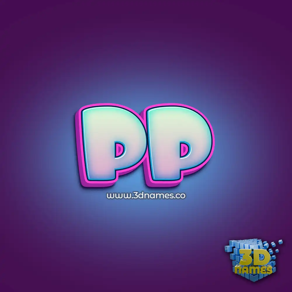 pp in Phat Purple style - 3D name wallpaper