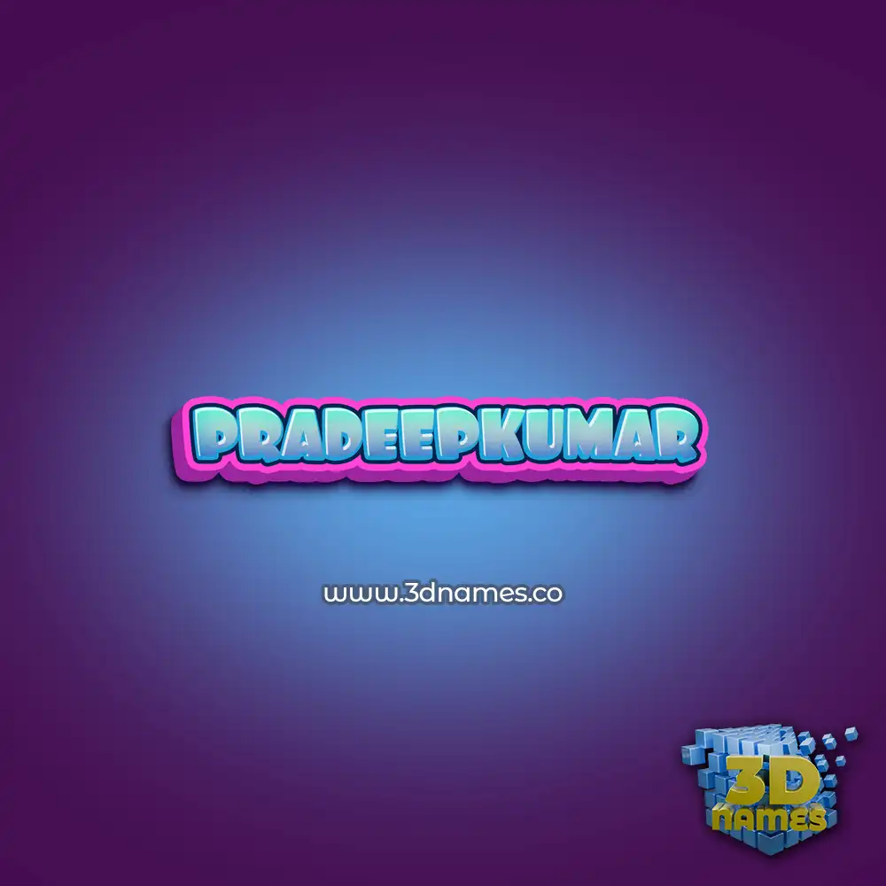 pradeepkumar in Phat Purple style - 3D name wallpaper