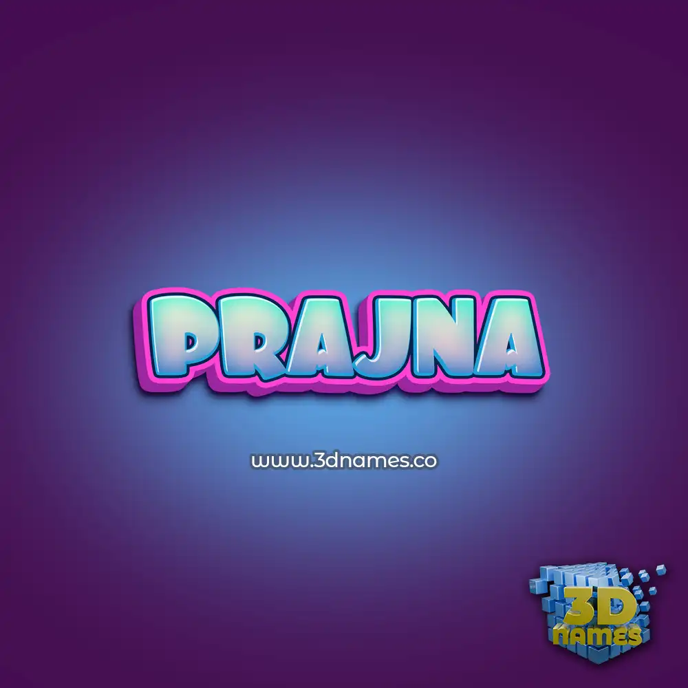 prajna in Phat Purple style - 3D name wallpaper
