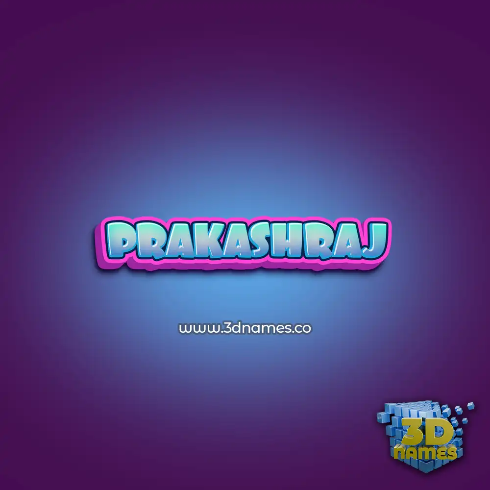 prakashraj in Phat Purple style - 3D name wallpaper