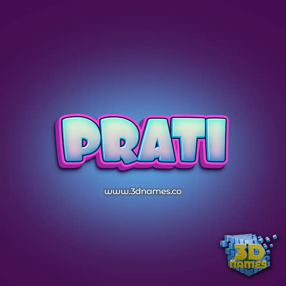 prati in Phat Purple style - 3D name wallpaper