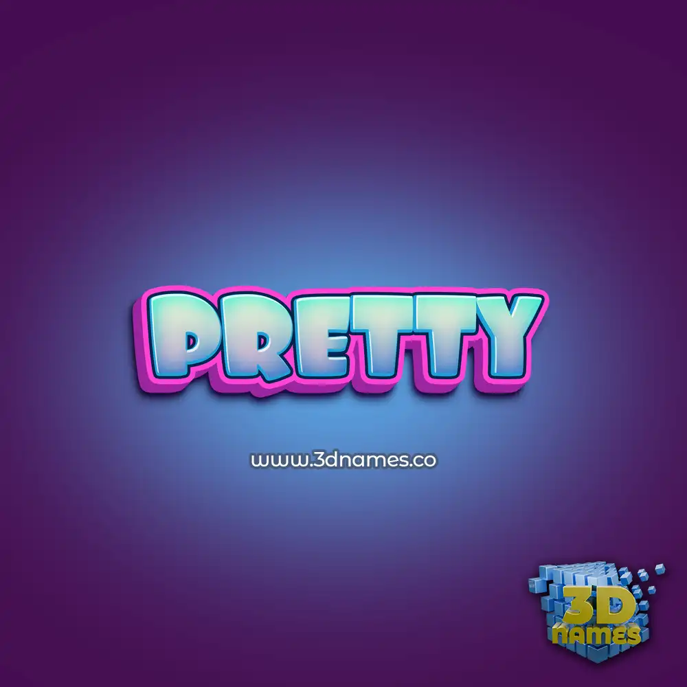pretty in Phat Purple style - 3D name wallpaper