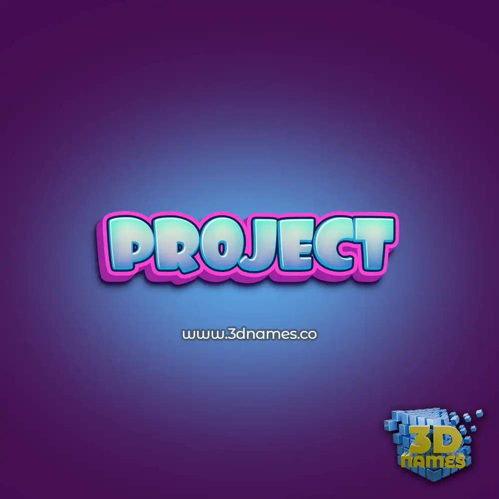 project in Phat Purple style - 3D name wallpaper