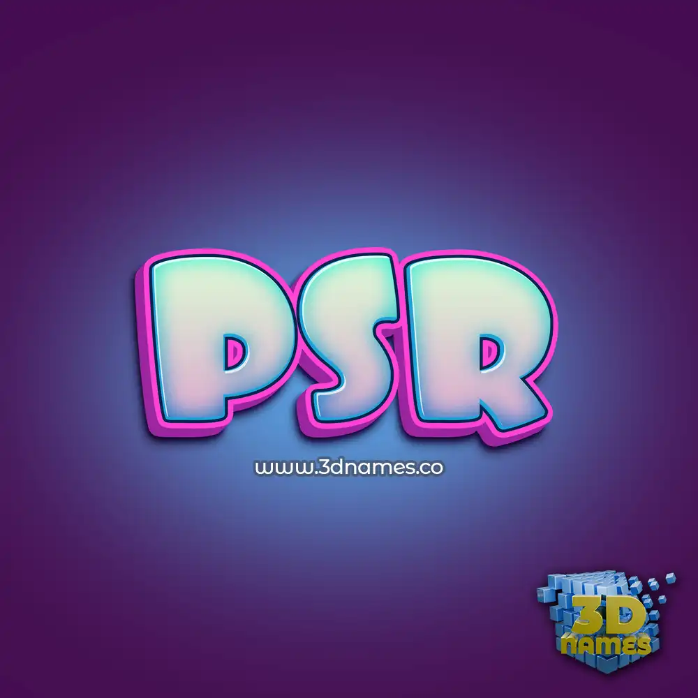psr in Phat Purple style - 3D name wallpaper