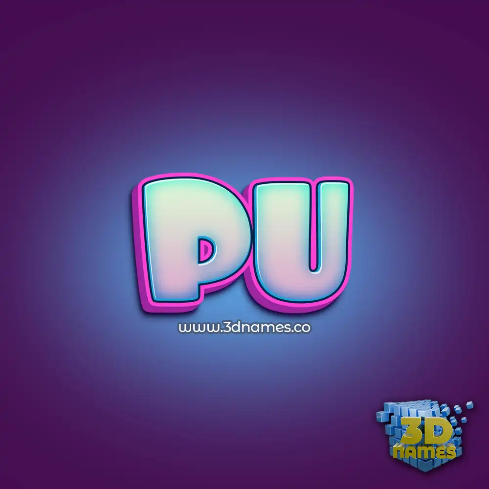 pu in Phat Purple style - 3D name wallpaper