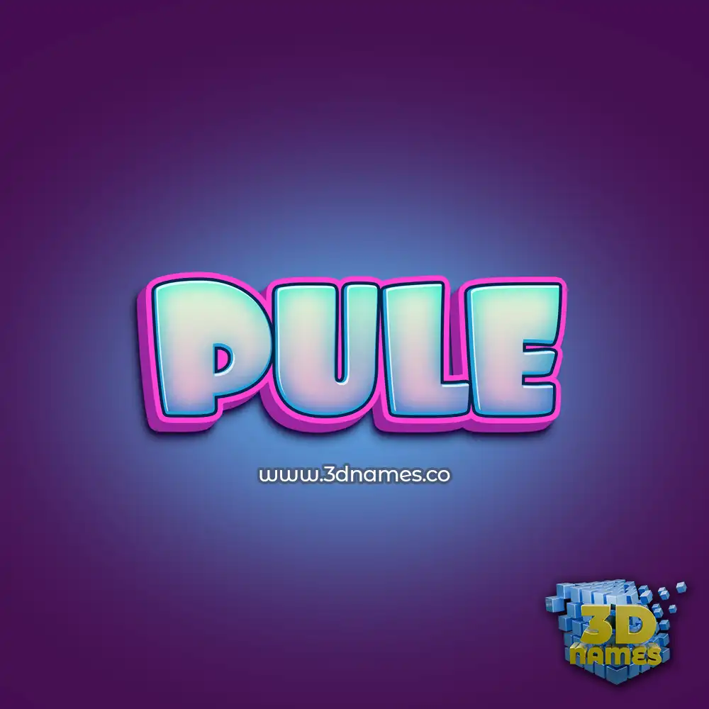 pule in Phat Purple style - 3D name wallpaper