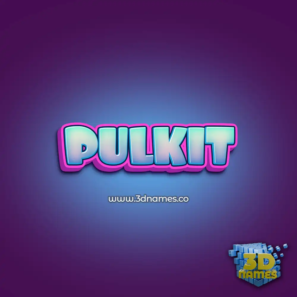 pulkit in Phat Purple style - 3D name wallpaper