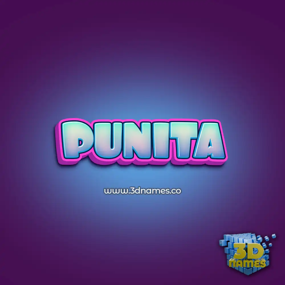 punita in Phat Purple style - 3D name wallpaper