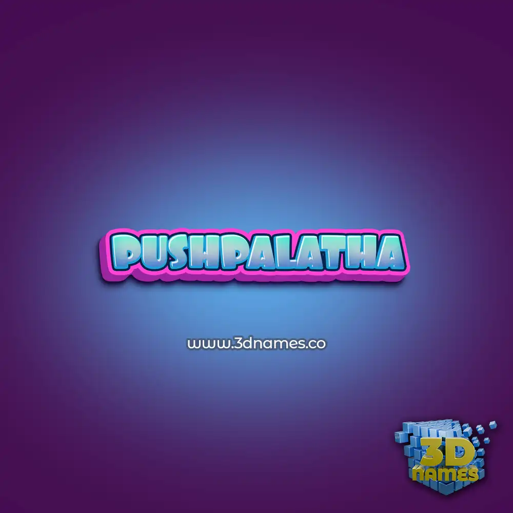 pushpalatha in Phat Purple style - 3D name wallpaper