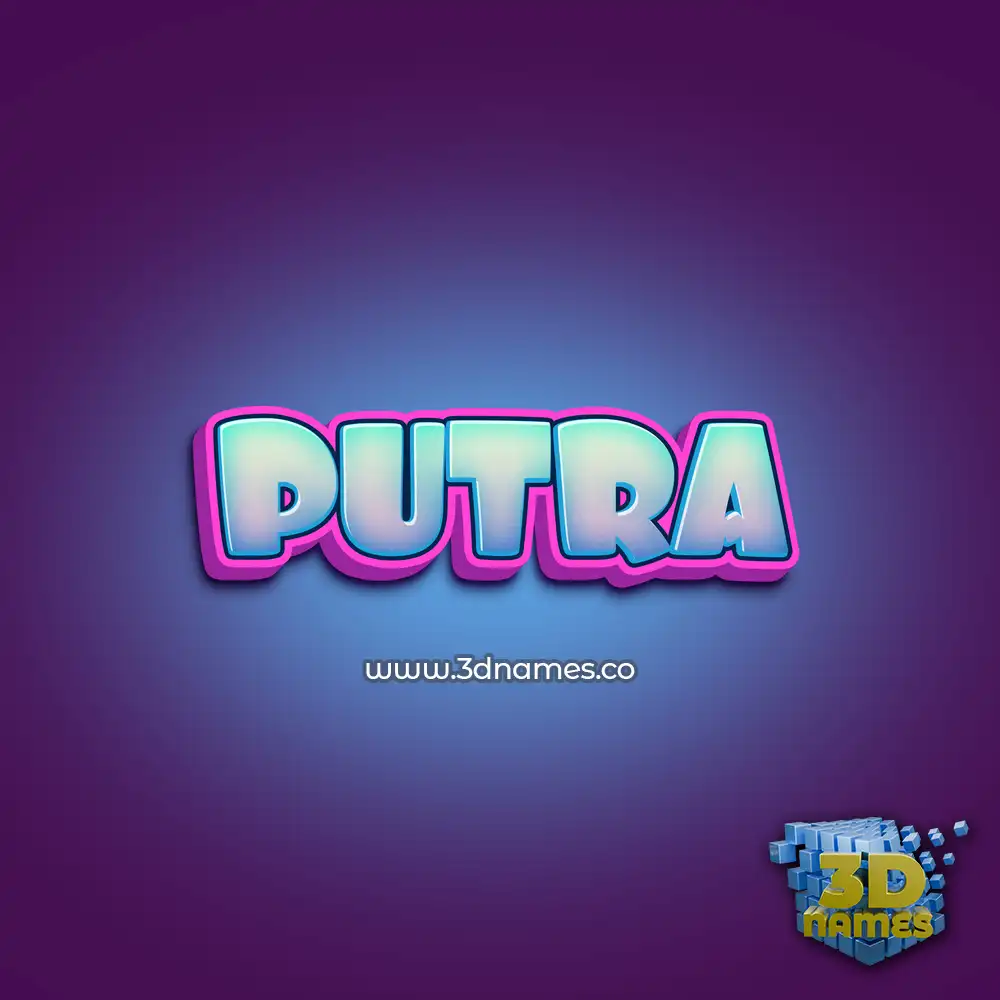 putra in Phat Purple style - 3D name wallpaper