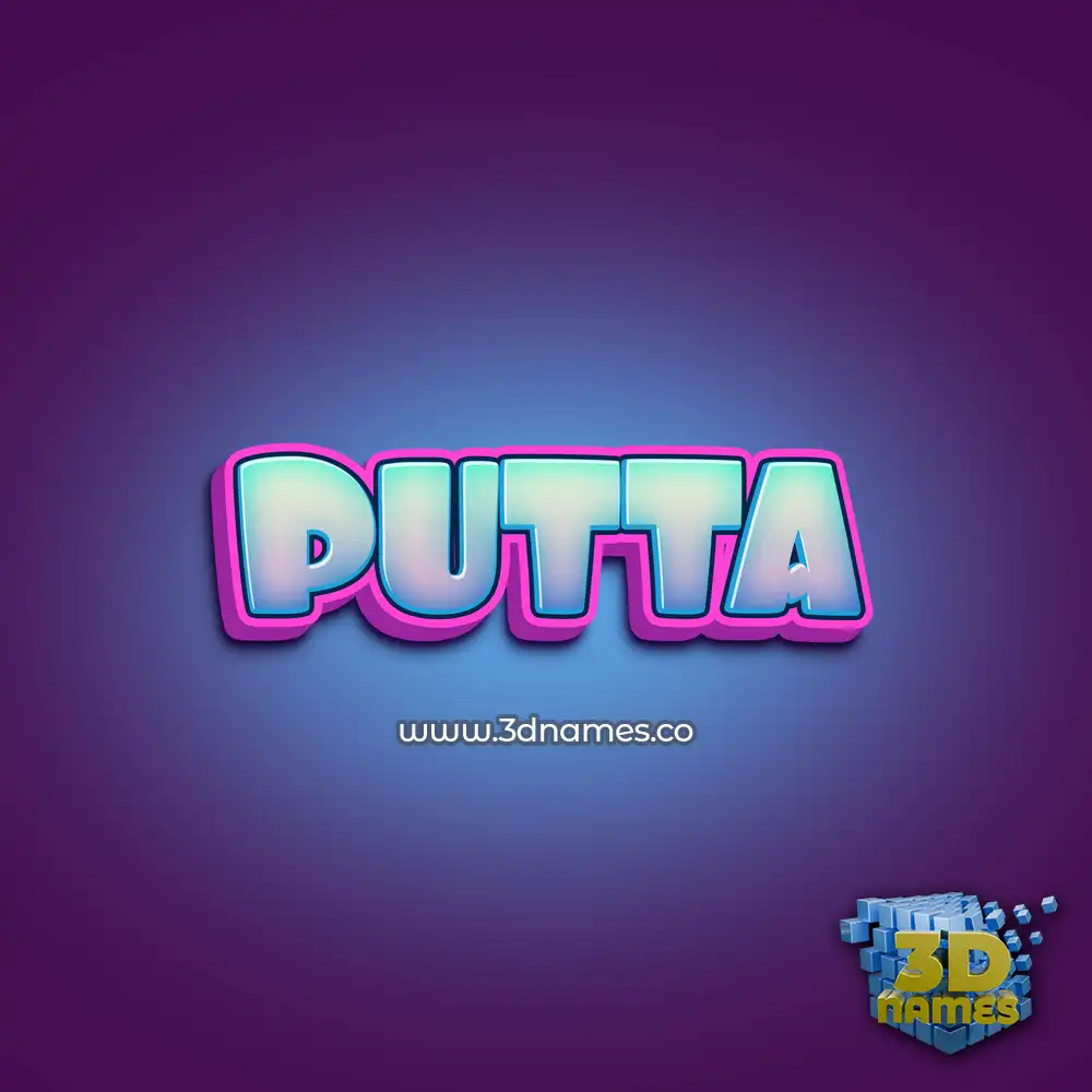 putta in Phat Purple style - 3D name wallpaper