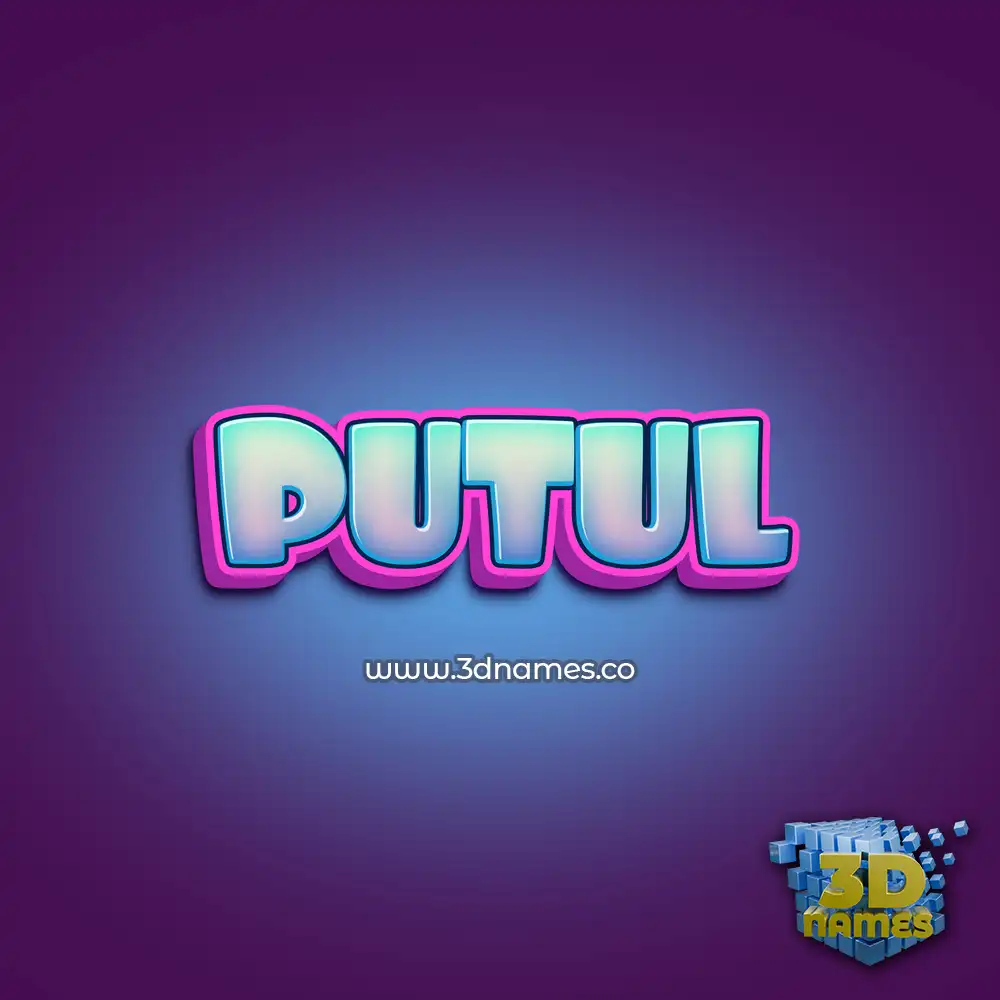 putul in Phat Purple style - 3D name wallpaper