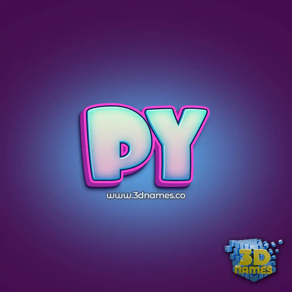 py in Phat Purple style - 3D name wallpaper