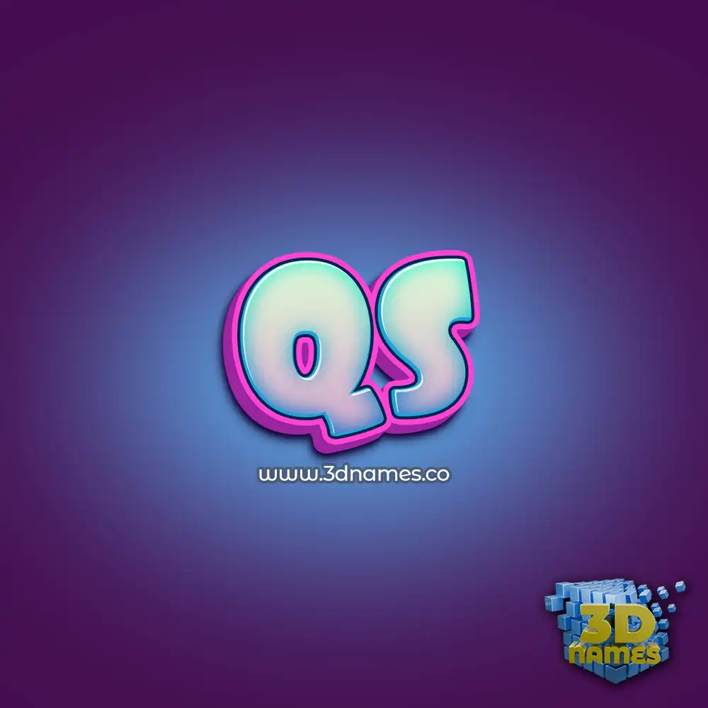 qs in Phat Purple style - 3D name wallpaper