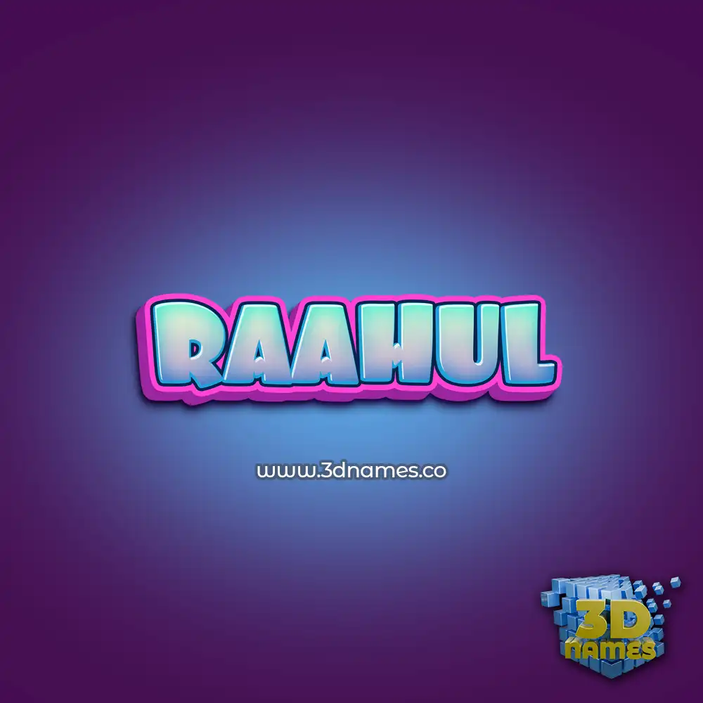 raahul in Phat Purple style - 3D name wallpaper