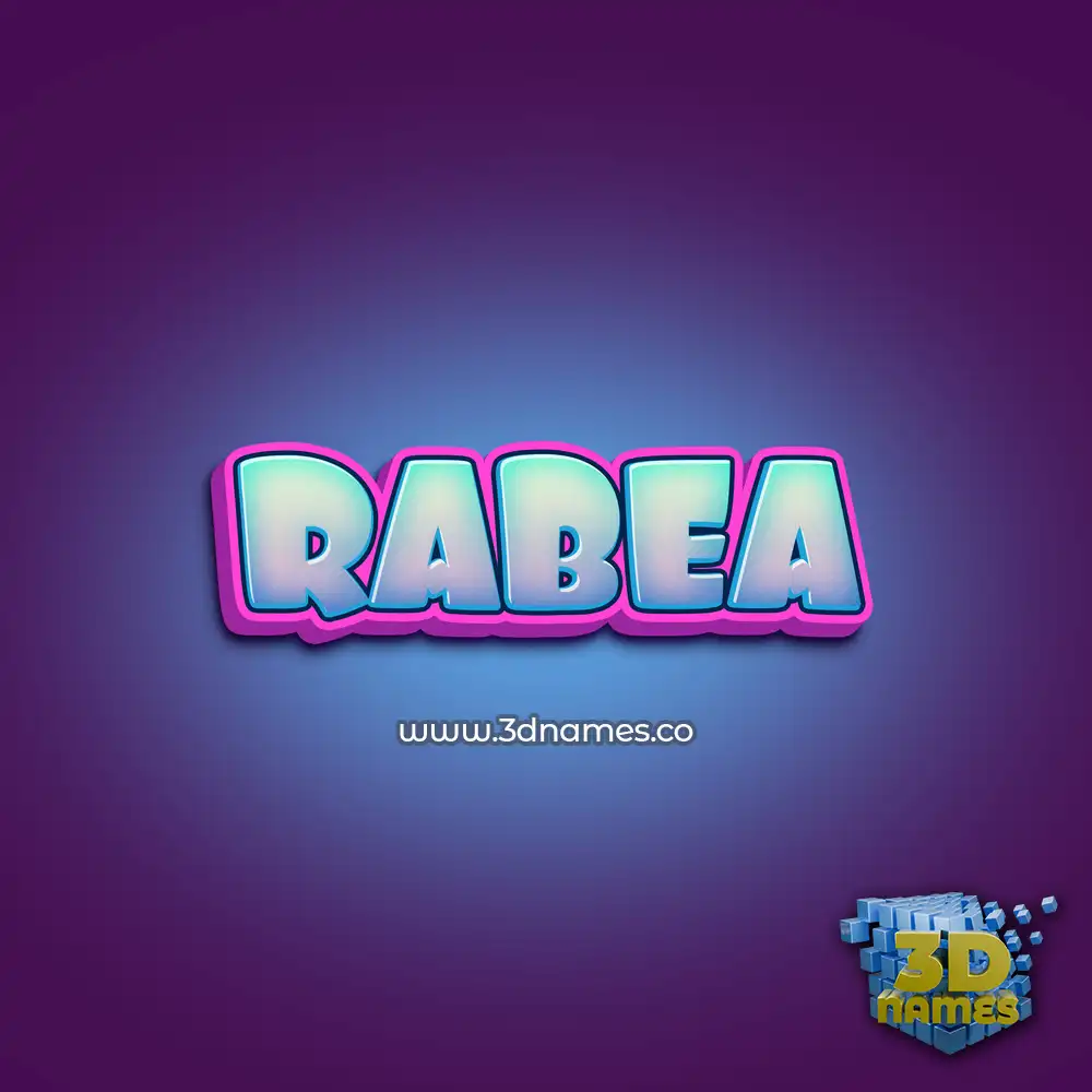 rabea in Phat Purple style - 3D name wallpaper