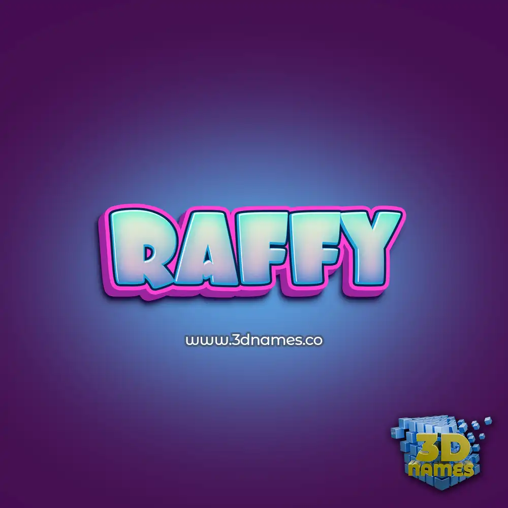 raffy in Phat Purple style - 3D name wallpaper