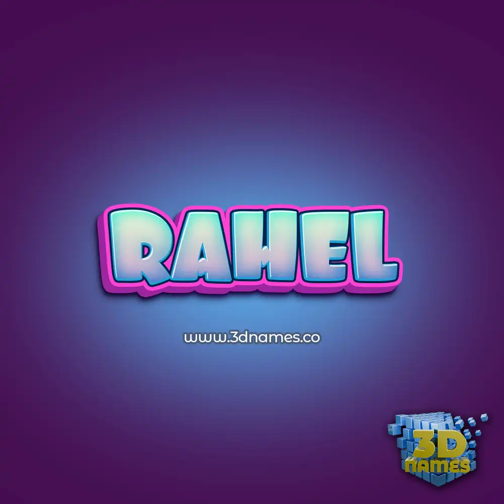 rahel in Phat Purple style - 3D name wallpaper