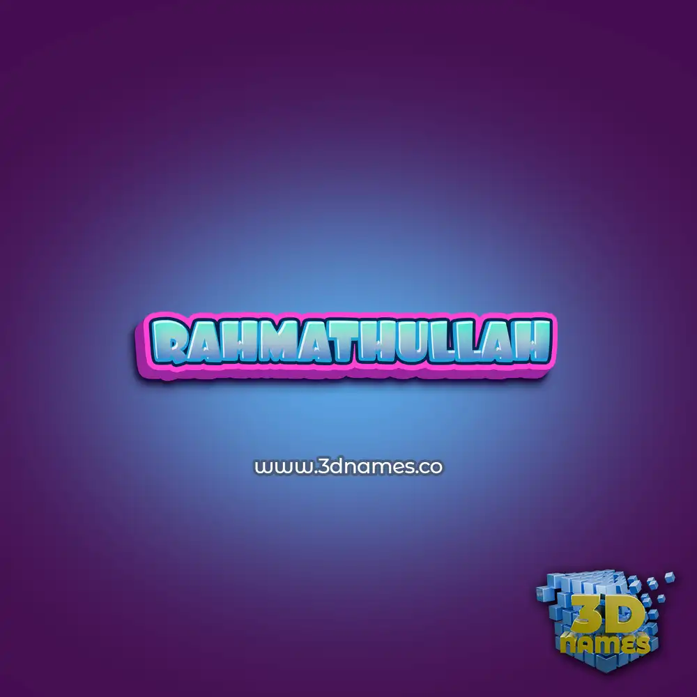rahmathullah in Phat Purple style - 3D name wallpaper
