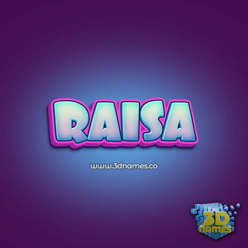 raisa in Phat Purple style - 3D name wallpaper