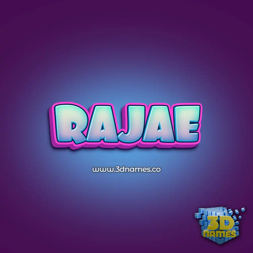 rajae in Phat Purple style - 3D name wallpaper