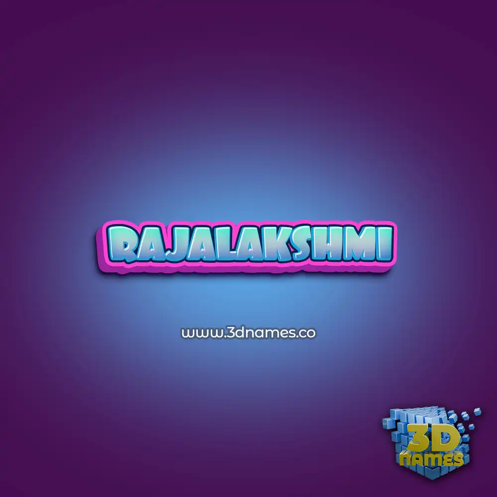 rajalakshmi in Phat Purple style - 3D name wallpaper