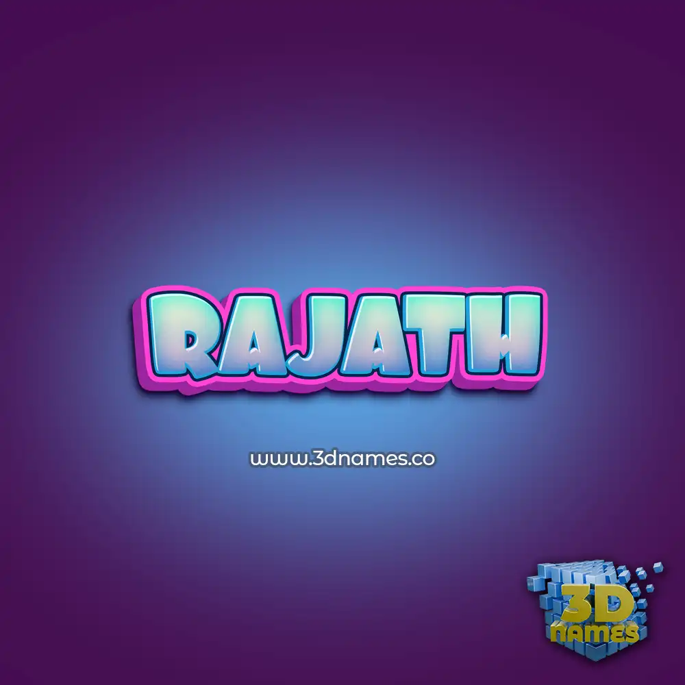rajath in Phat Purple style - 3D name wallpaper