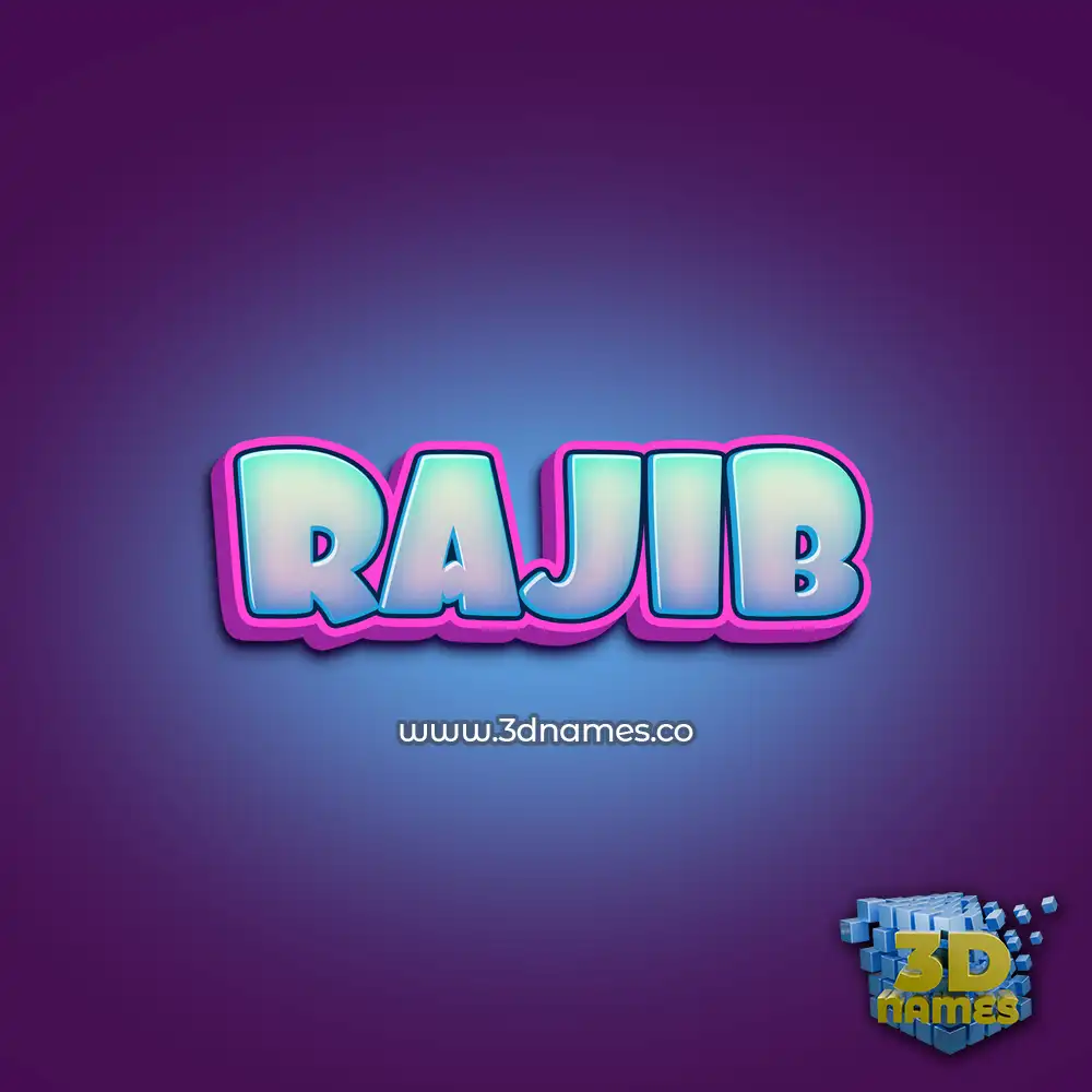rajib in Phat Purple style - 3D name wallpaper