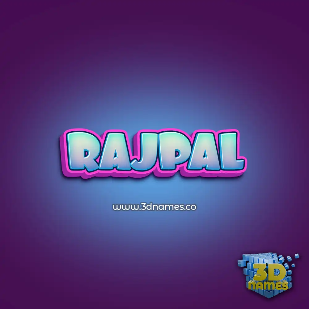 rajpal in Phat Purple style - 3D name wallpaper