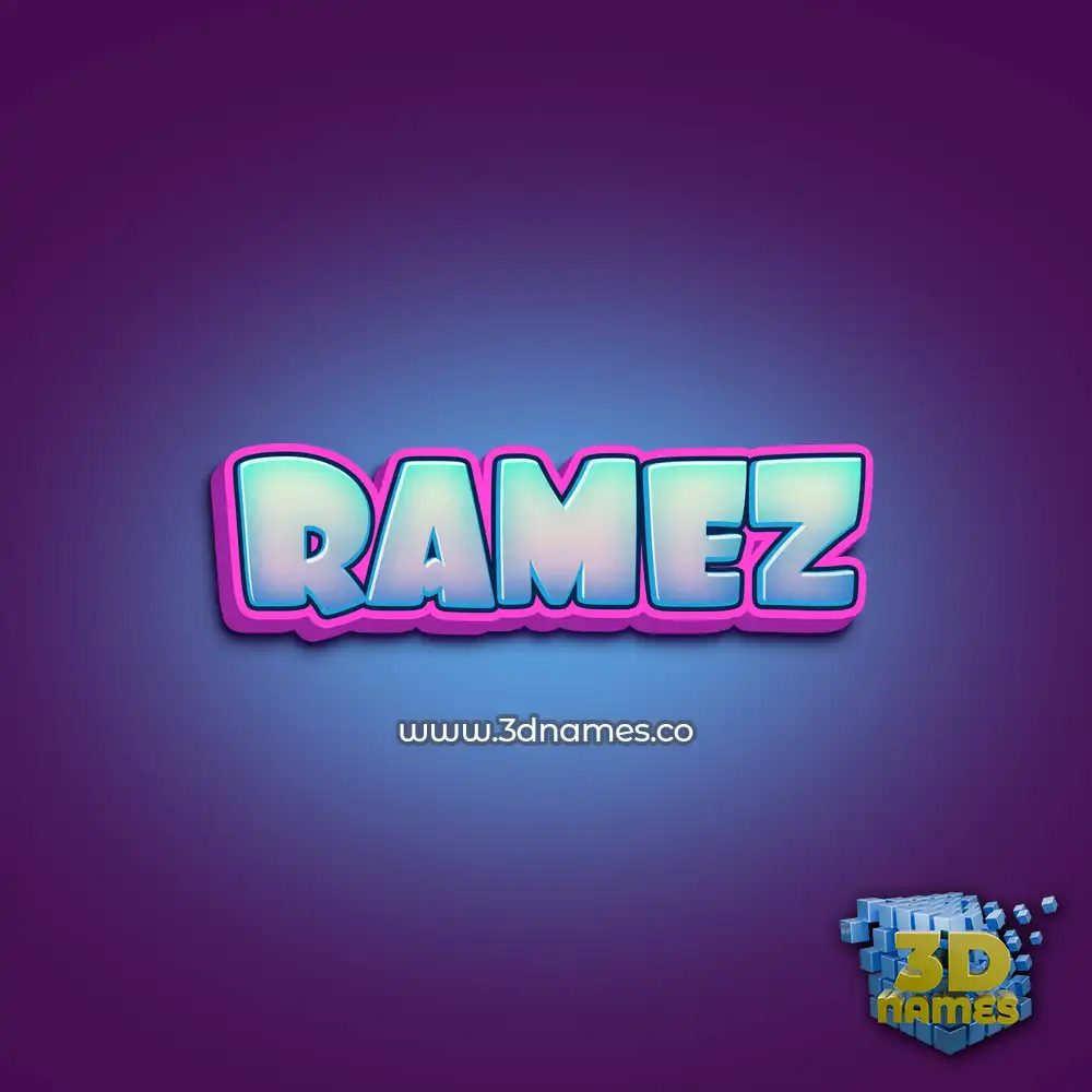 ramez in Phat Purple style - 3D name wallpaper