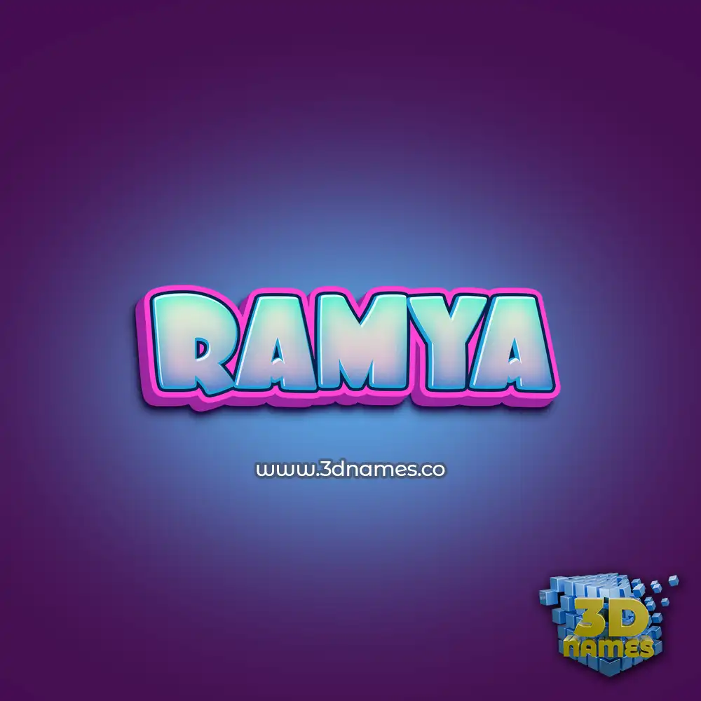 ramya in Phat Purple style - 3D name wallpaper