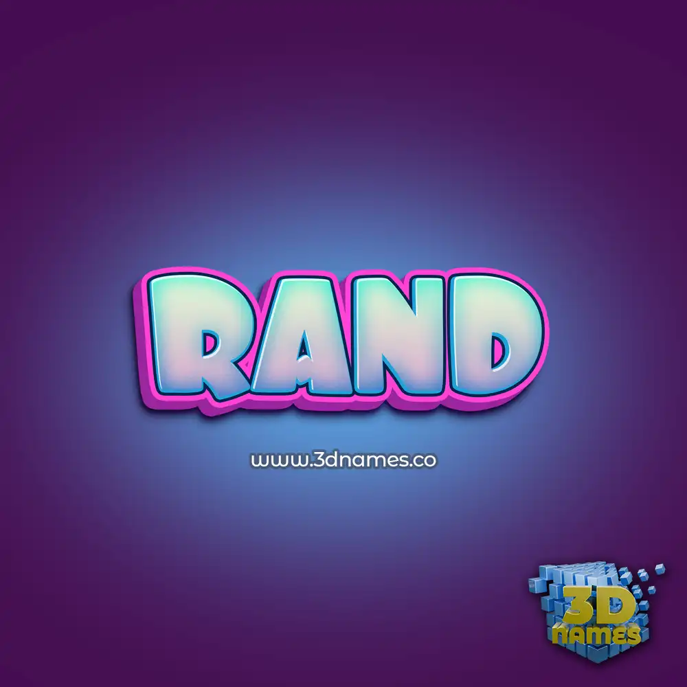 rand in Phat Purple style - 3D name wallpaper