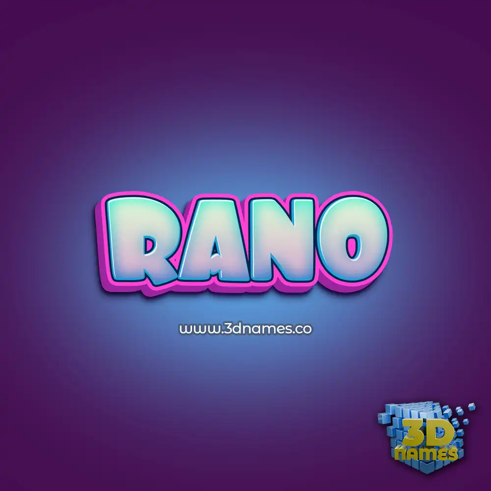 rano in Phat Purple style - 3D name wallpaper
